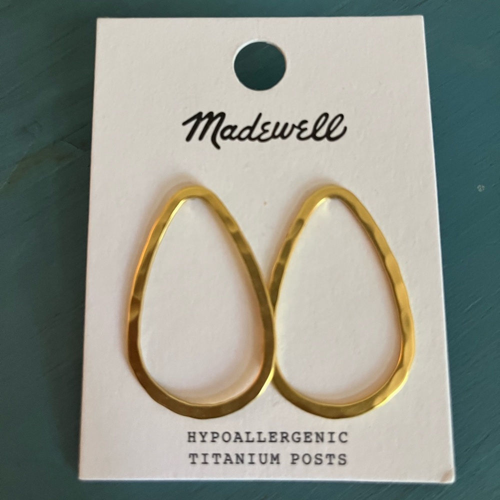 Madewell Gold Minimalist Bangle earrings